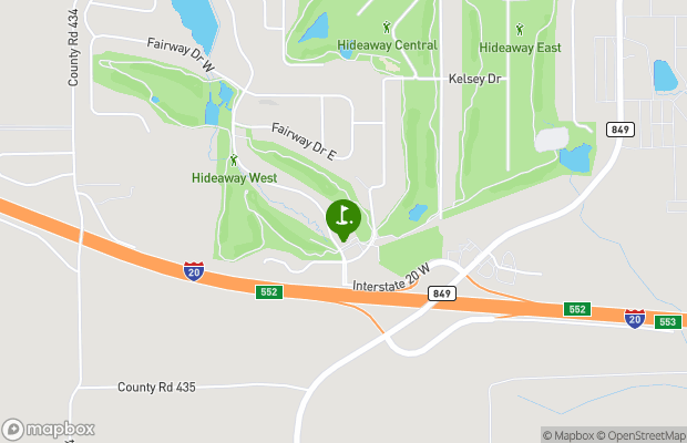 Hide-A-Way Lake Golf Course map