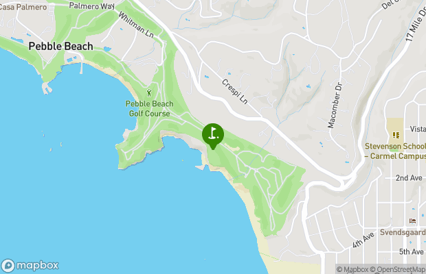 Pebble Beach Golf Course and Resort map
