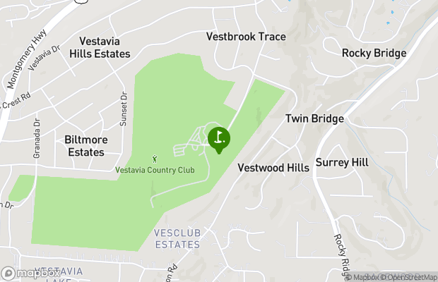 Vestavia Golf and Country Club map