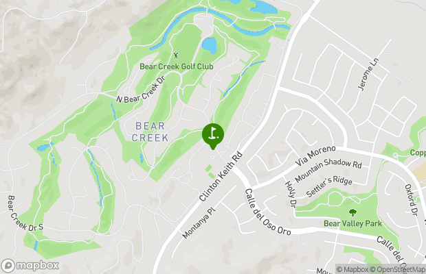 Bear Creek Golf and Country Club map