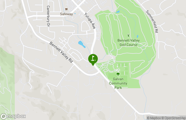 Bennett Valley Golf Course map