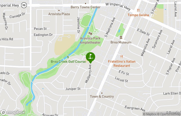 Brea Creek Golf Course map