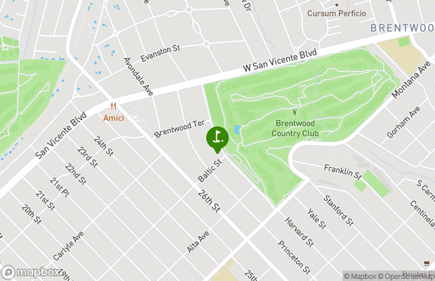 Brentwood Country Club of Los Angeles map