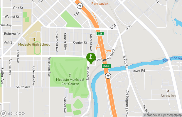 Modesto Municipal Golf Course map