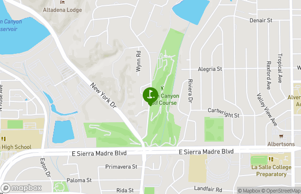 Eaton Canyon Golf Course map