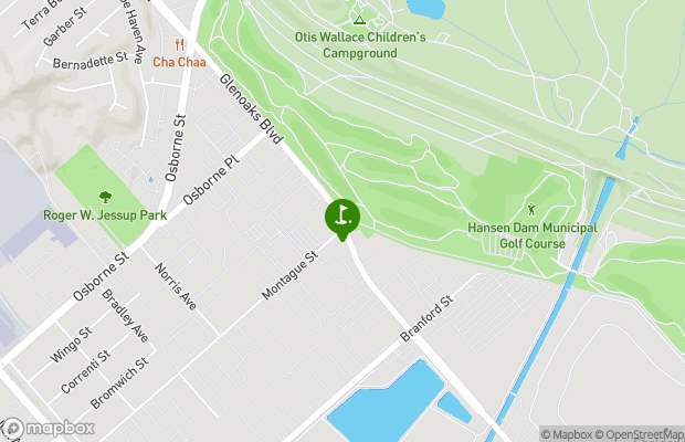 Hansen Dam Golf Course map