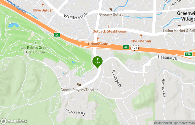 Los Robles Greens Golf Course map