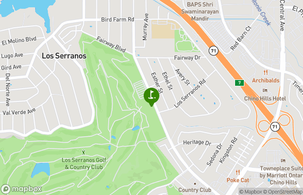 Los Serranos Country Club map