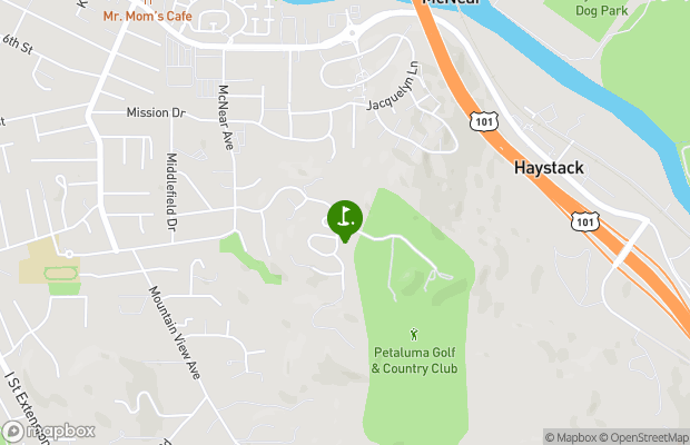 Petaluma Golf and Country Club map