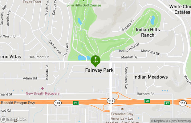 Simi Hills Golf Course map