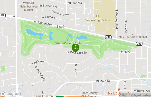 Visalia Country Club map