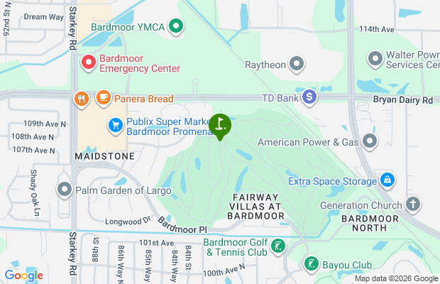 Bardmoor Golf and Tennis Club map
