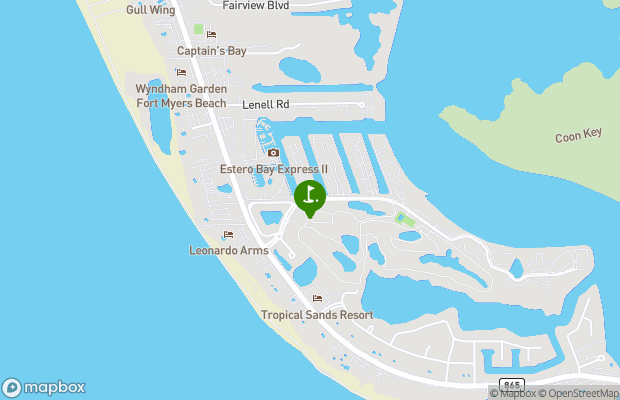 Fort Myers Beach and Golf Club map