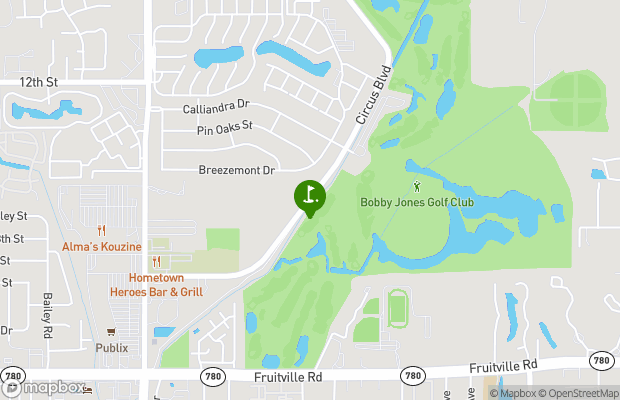 Bobby Jones Golf Club map