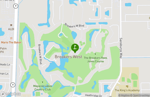 Breakers Rees Jones Course map