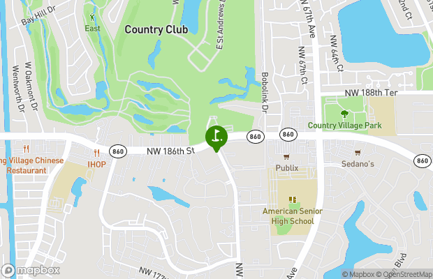 Country Club of Miami map