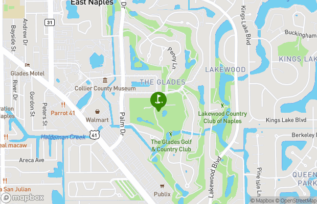 The Glades Golf and Country Club map