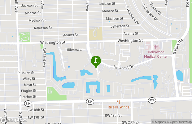Hillcrest Golf and Country Club map