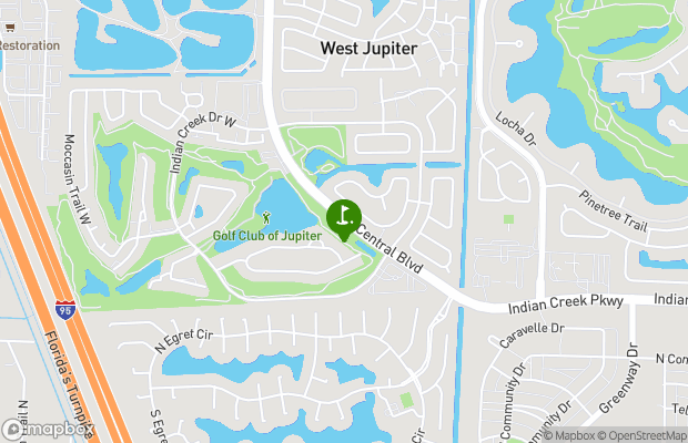 The Golf Club of Jupiter map