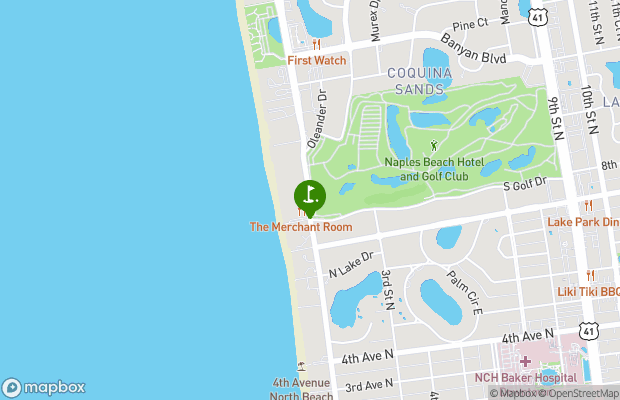 Naples Beach Hotel and Golf Club map