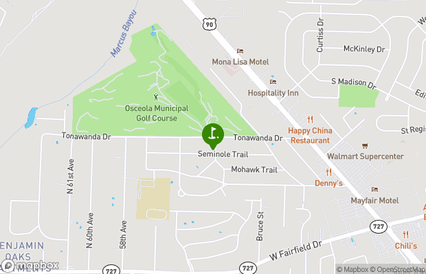 Osceola Municipal Golf Course map