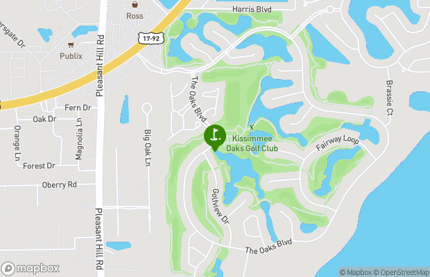 Oaks National Golf Course map
