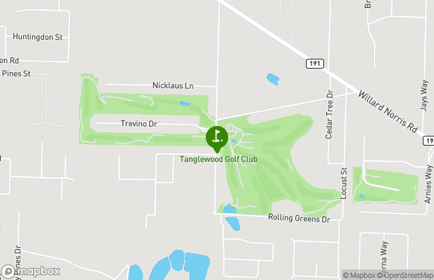Tanglewood Golf Club map