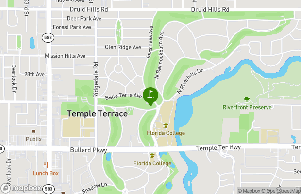 Temple Terrace Golf and Country Club map