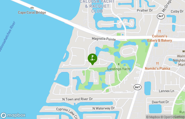 The Landings Yacht, Golf and Tennis Club map