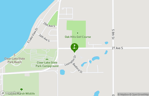 Oak Hills Golf Course map