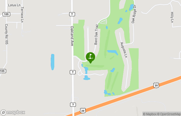 Bent Oak Golf Club map