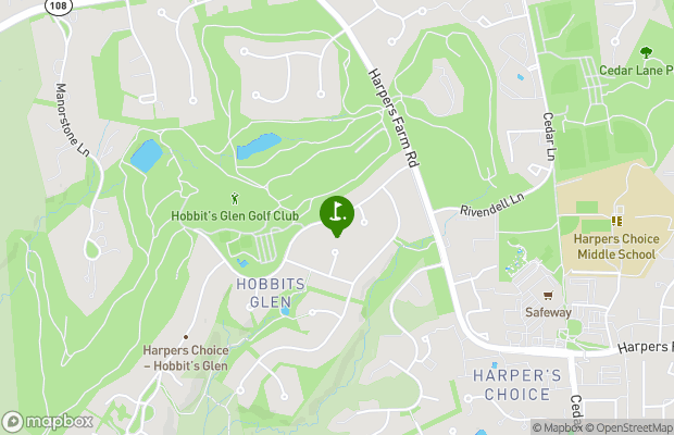 Hobbits Glen Golf Course map