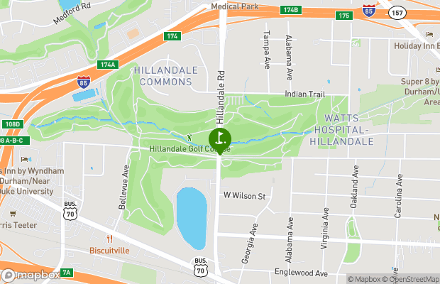 Hillandale Golf Course map