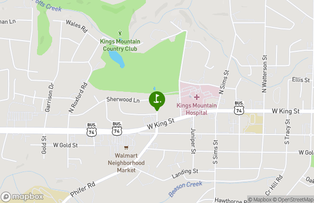 Kings Mountain Country Club map