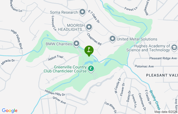 Greenville Country Club map