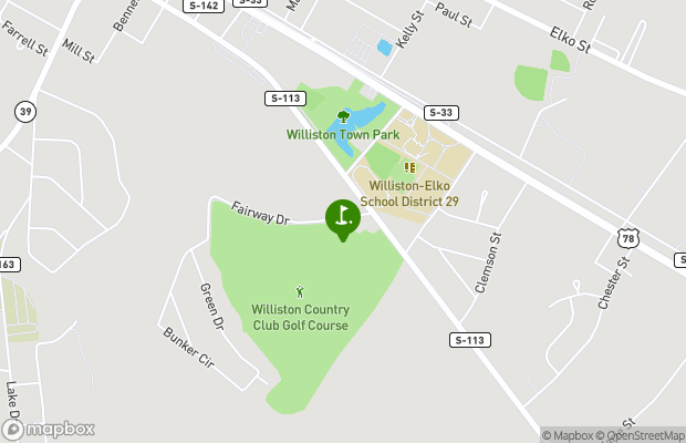 Williston Country Club map