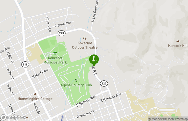 Alpine Golf Course map