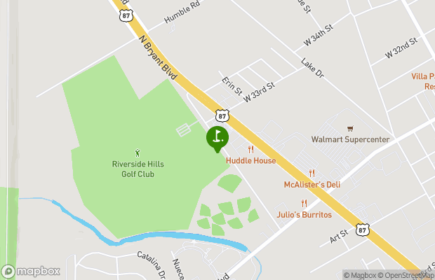 Riverside Hills Golf Club map
