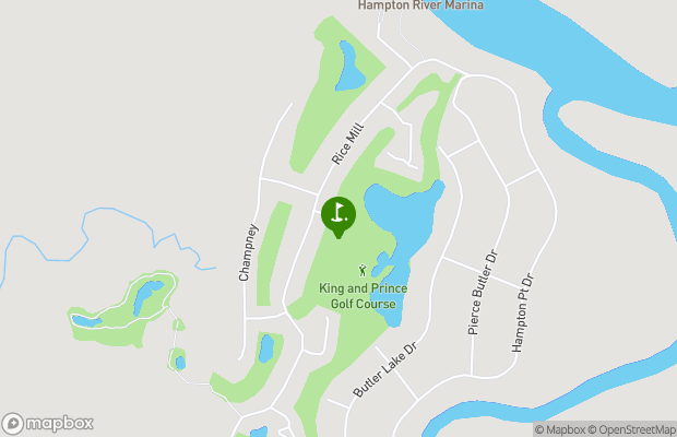 The King and Prince Golf Course map