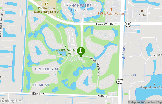 Wycliffe Golf and Country Club map