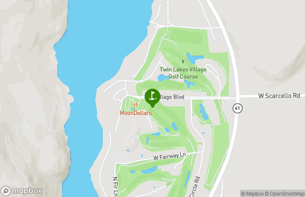 Twin Lakes Village Golf Course map