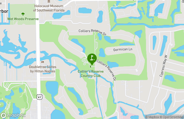 Colliers Reserve Country Club map