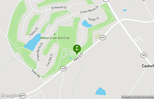 Willow Creek Golf Club map