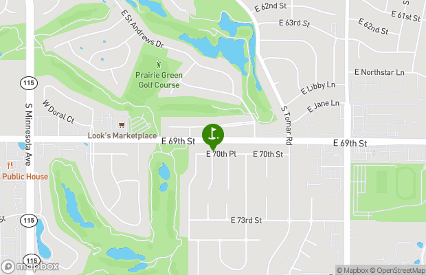 Prairie Green Golf Course map
