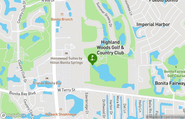 Highland Woods Golf and Country Club map