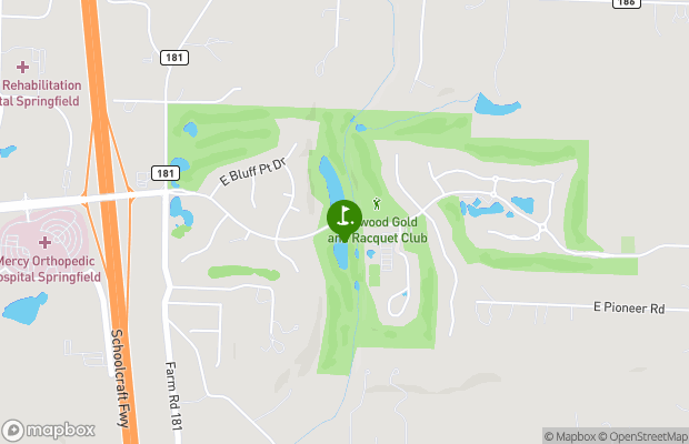 Millwood Golf and Racquet Club map