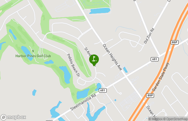 Harbor Pines Golf Club map