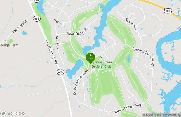 Cypress Creek Golfers Club map