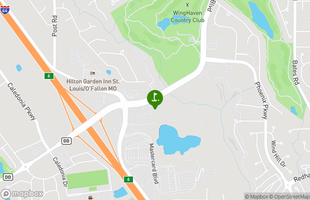 Winghaven Country Club map