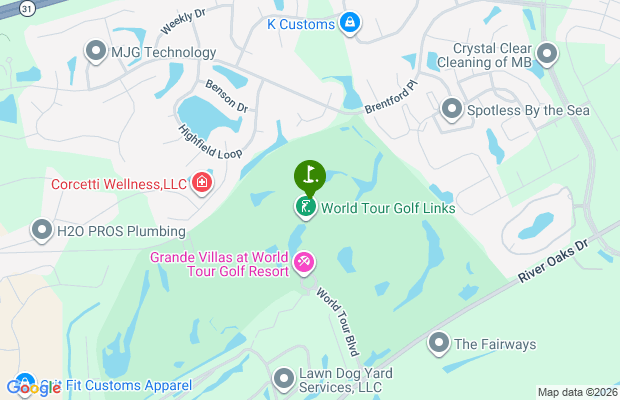 World Tour Golf Links map